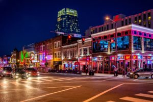 Music Row Nashville Broadway Nashville lights