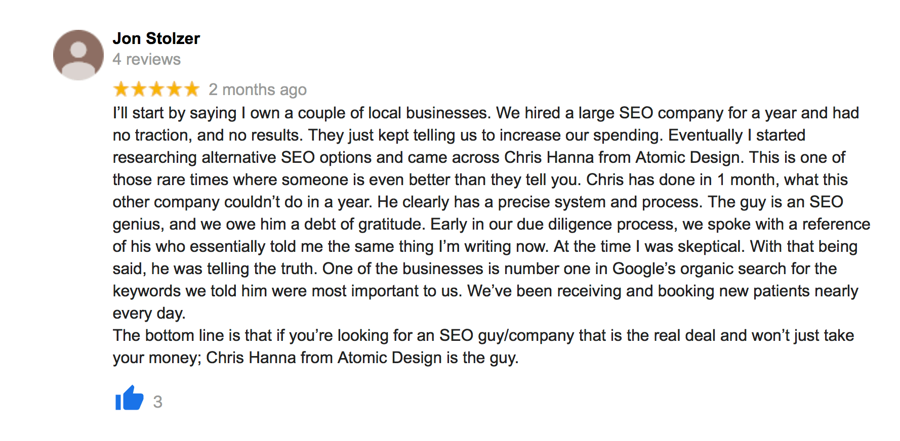 Reviews 02 nashville seo web atomic design reviews