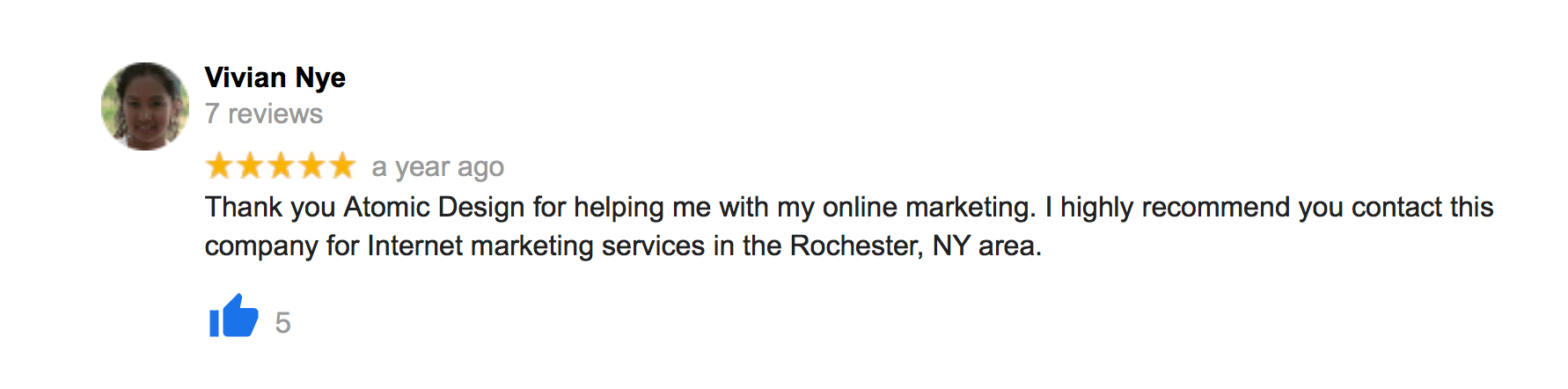 Reviews 03 1 rochester seo web atomic design reviews