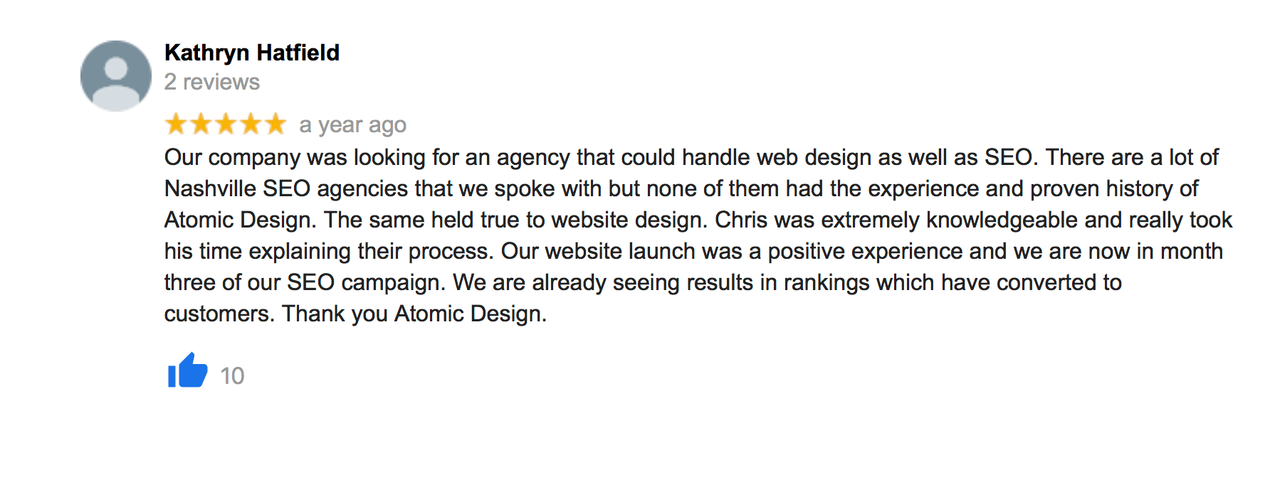 Reviews 05 nashville seo web atomic design reviews